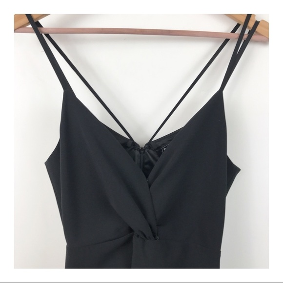 Parker Black Aiden Stretch Crepe‎ Center-Slit Dress in Black Size 0 - Picture 10 of 13